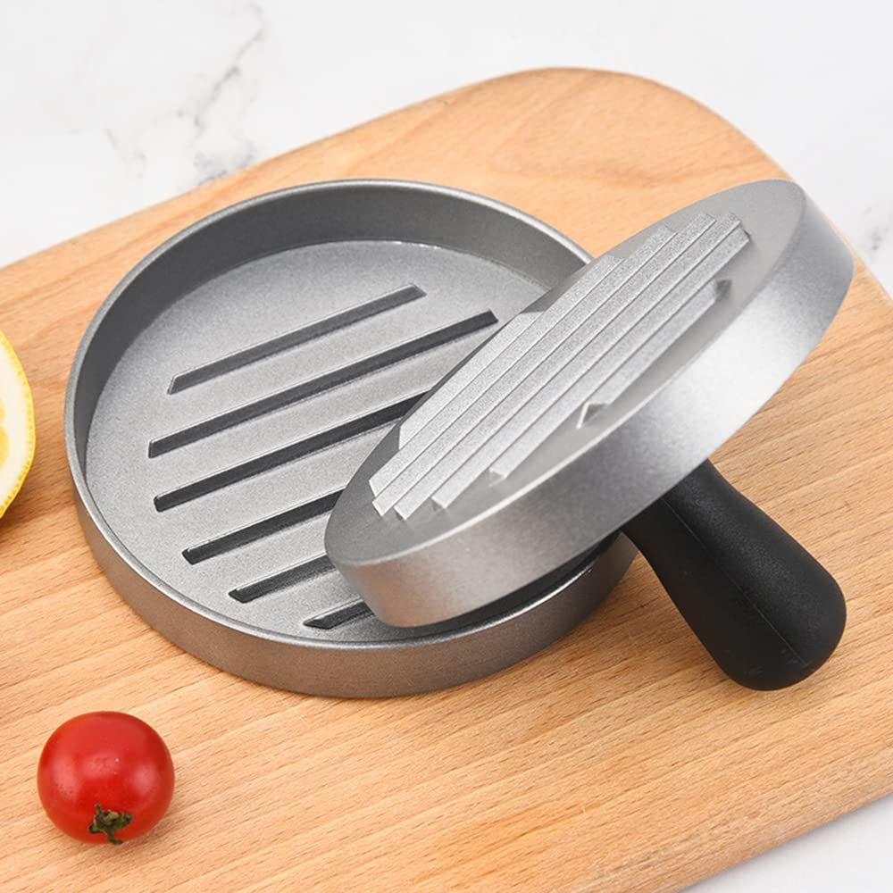 Burger Press Hamburger Press Patty Maker with 100 Patty Papers Aluminum Hamburger Mold Non-Stick, BBQ Grill Accessories Kitchen โ image 2