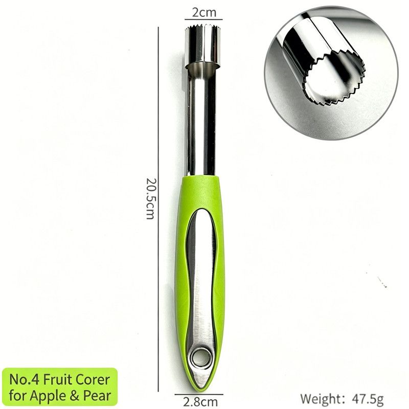 Stainless Steel Apple Corer and Fruit Cutter Tool, Manual Apple Slicer and Seed Remover — image 5