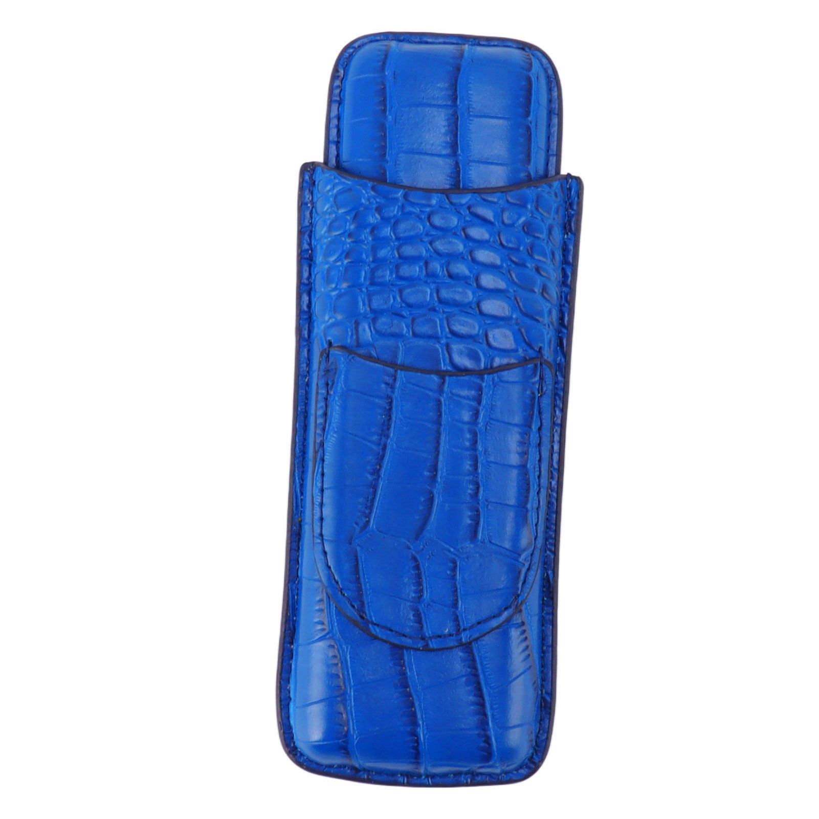 Cigar Case Holder Soft Leather Portable Wear Resistant Vintage Cigar Humidor for Birthday Blue โ image 6