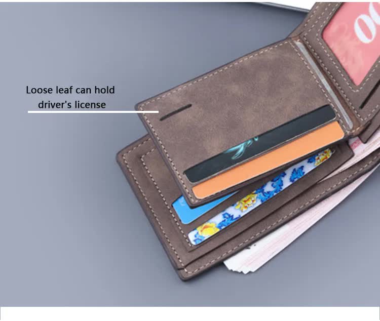 Light Brown Men's Genuine Leather Bifold Wallet - Compact Design with Multiple Card Slots โ image 3