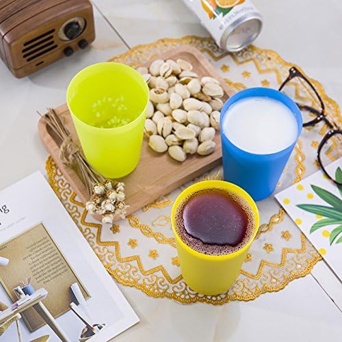 Set of 24 reusable plastic cups, 250 ml, durable plastic drink cups for kids, for use in the kitchen, outdoors, parties, picnics, barbecues, travel (6 bright — image 6