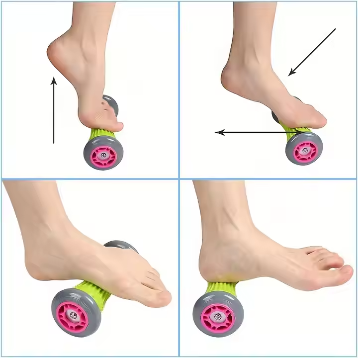 Grey And Black Foot Massage Roller - Plantar Fasciitis & Muscle Relief Tool โ image 4