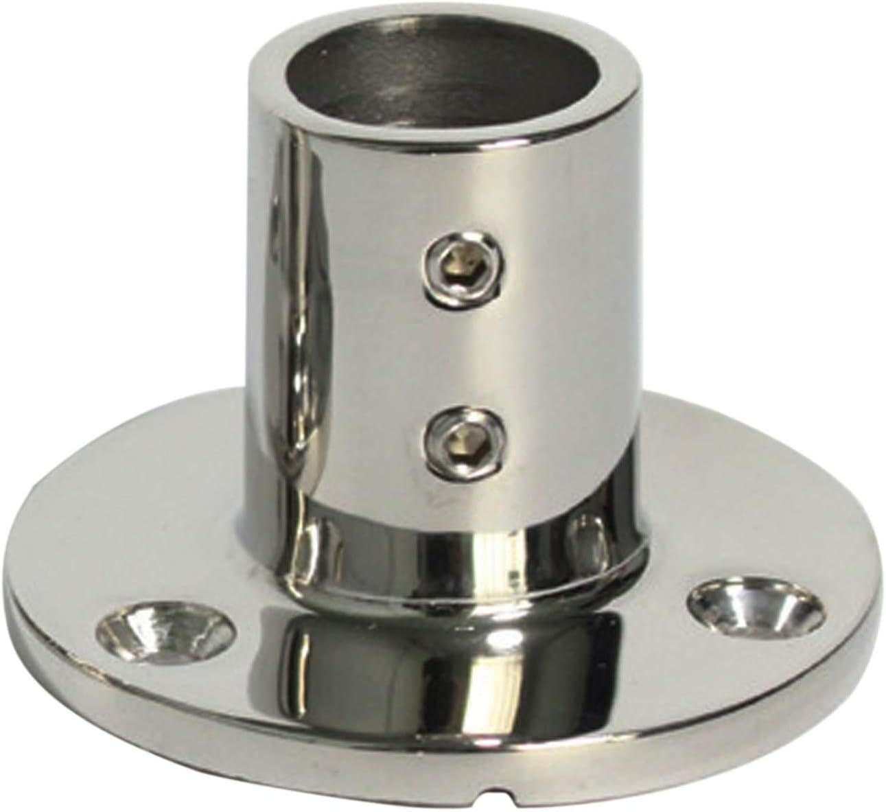 Stainless Steel Boat Round Base Handrail Fittings 90 Degree 1" — image 5