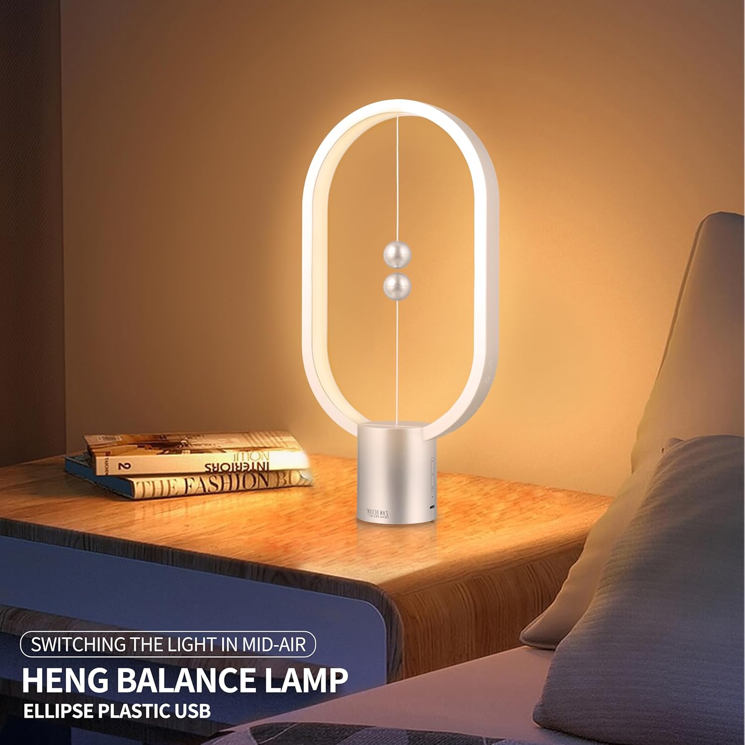 Silver Magnetic Balance LED Table Lamp: USB-Powered, Dimmable Eye-Care Light with Award-Winning Design for Australian Homes & Offices โ image 6