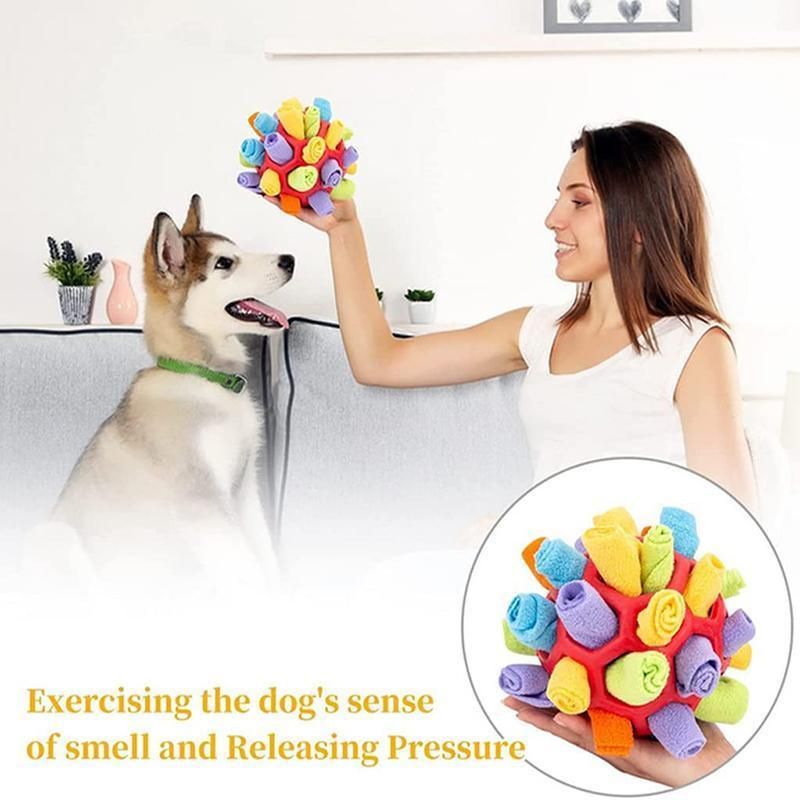 Snuffle Ball Dog Toy for Treat Dispensing and Nose Work Training Soft Washable Feeder β image 5