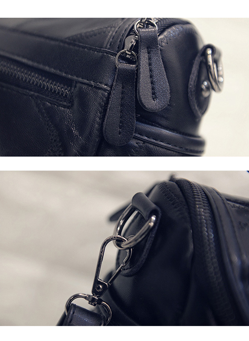 Women's Black Studded Handbag Soft PU Leather Crossbody Shoulder Bag with Rivets Trendy Box Purse 22cm for Travel Party โ image 4