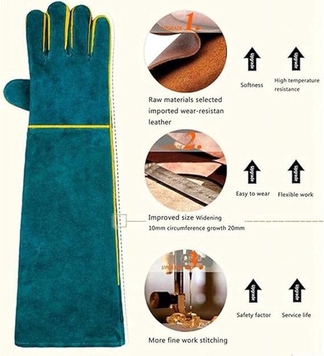 Pet Protection Gloves, Anti-bite, Wear-resistant, Insulated, Anti-scratch & Anti-slip, for Cold Weather, Travel and Daily Winter Wear, 60cm — image 6