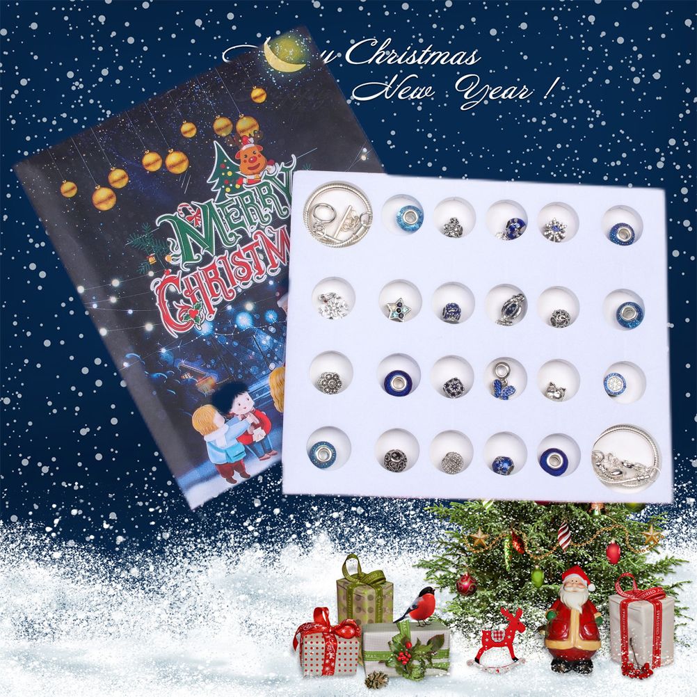 Christmas Advent Calendar DIY Charm Bracelet Making Kit for Kids 24 Days Christmas Countdown Calendar Jewelry Gifts for Girls — image 6