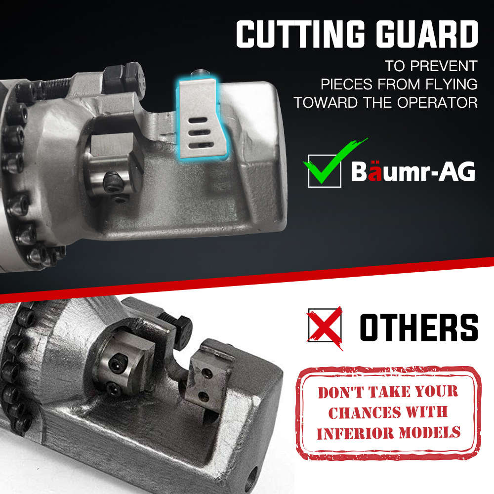 Baumr-AG 1600W 25mm Rebar Cutter Electric Hydraulic Reo Bar Portable Machine Re — image 3