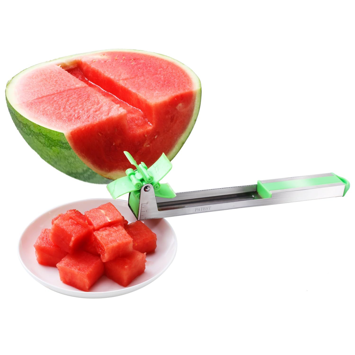 Watermelon Windmill Cutter Slicer, YIDADA Stainless Steel Shape Fruit Tools Quickly Cut Tool Kitchen Gadgets