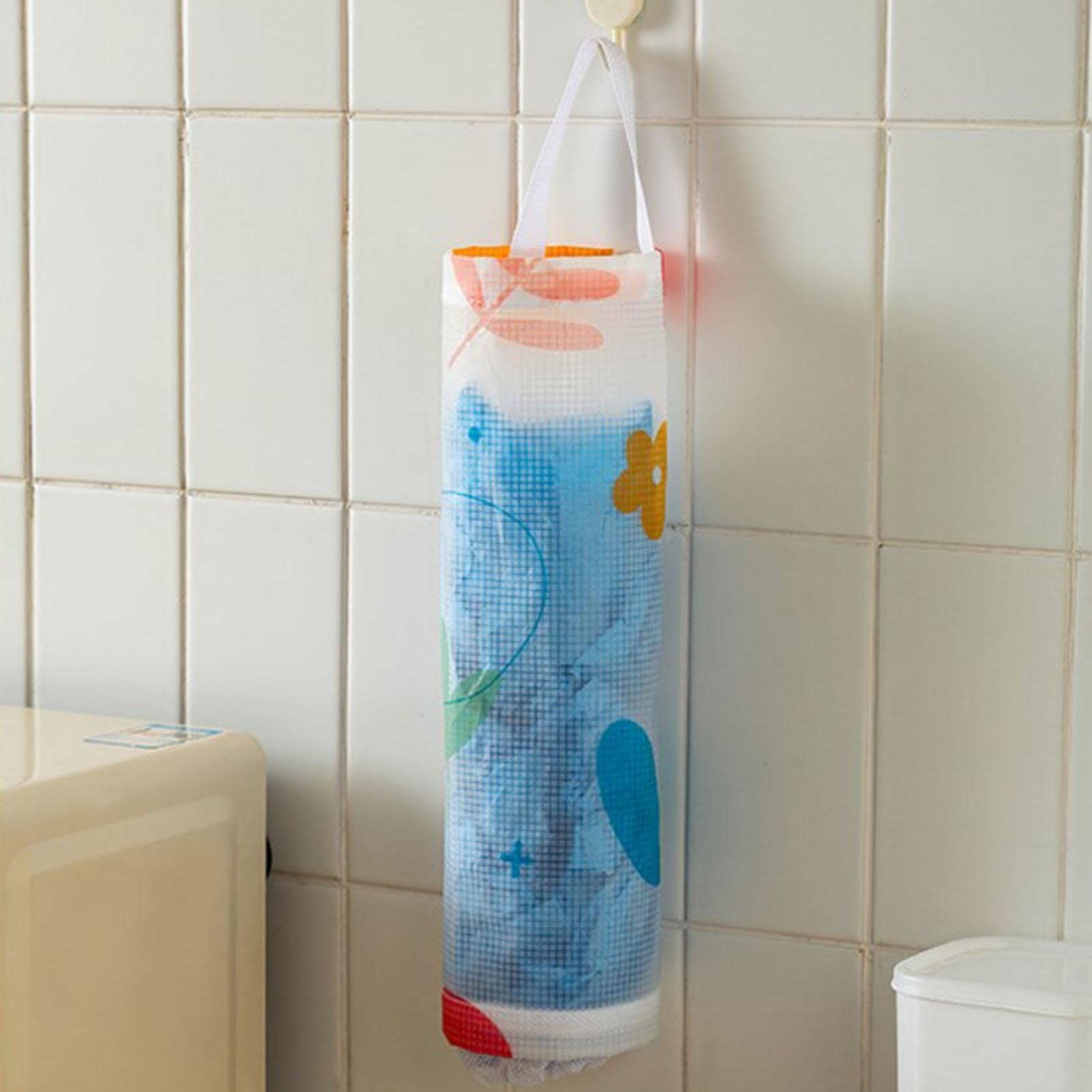 Reused Grocery Bag Shopping Plastic Bags Dispenser Wall Mount Hanging Storage Trash Hanging Bag Kitchen โ image 4