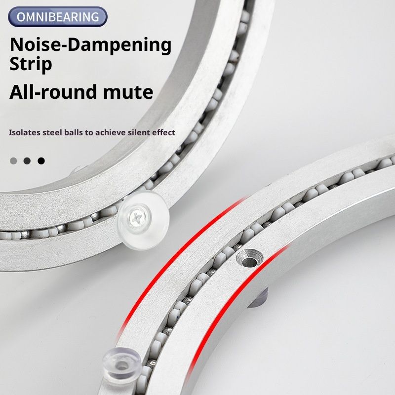 9.8 Inch Mute Lazy Susan Bearing Base -77-130 pounds Capacity Aluminum Heavy Duty Lazy Susan Turntable Mechanism Kit for Smooth Rotation, Universal Hardware โ image 2