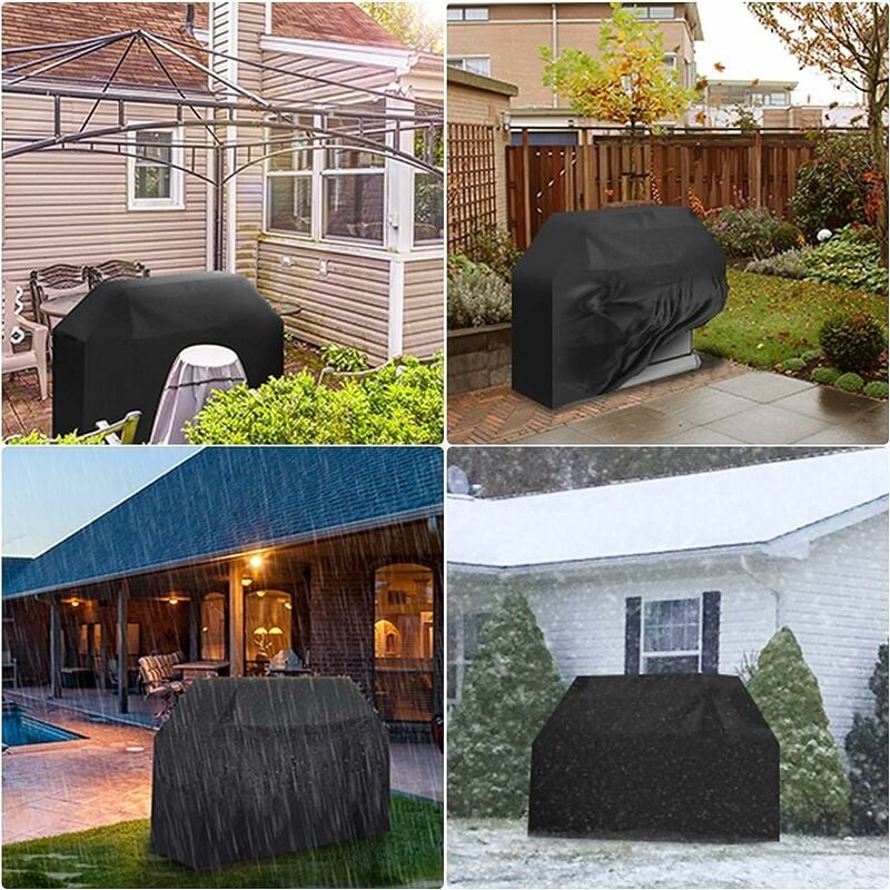 Grill Cover Waterproof Protection Windproof, tear-proof cover with straps and storage bag (145 × 61 × 117cm) — image 4