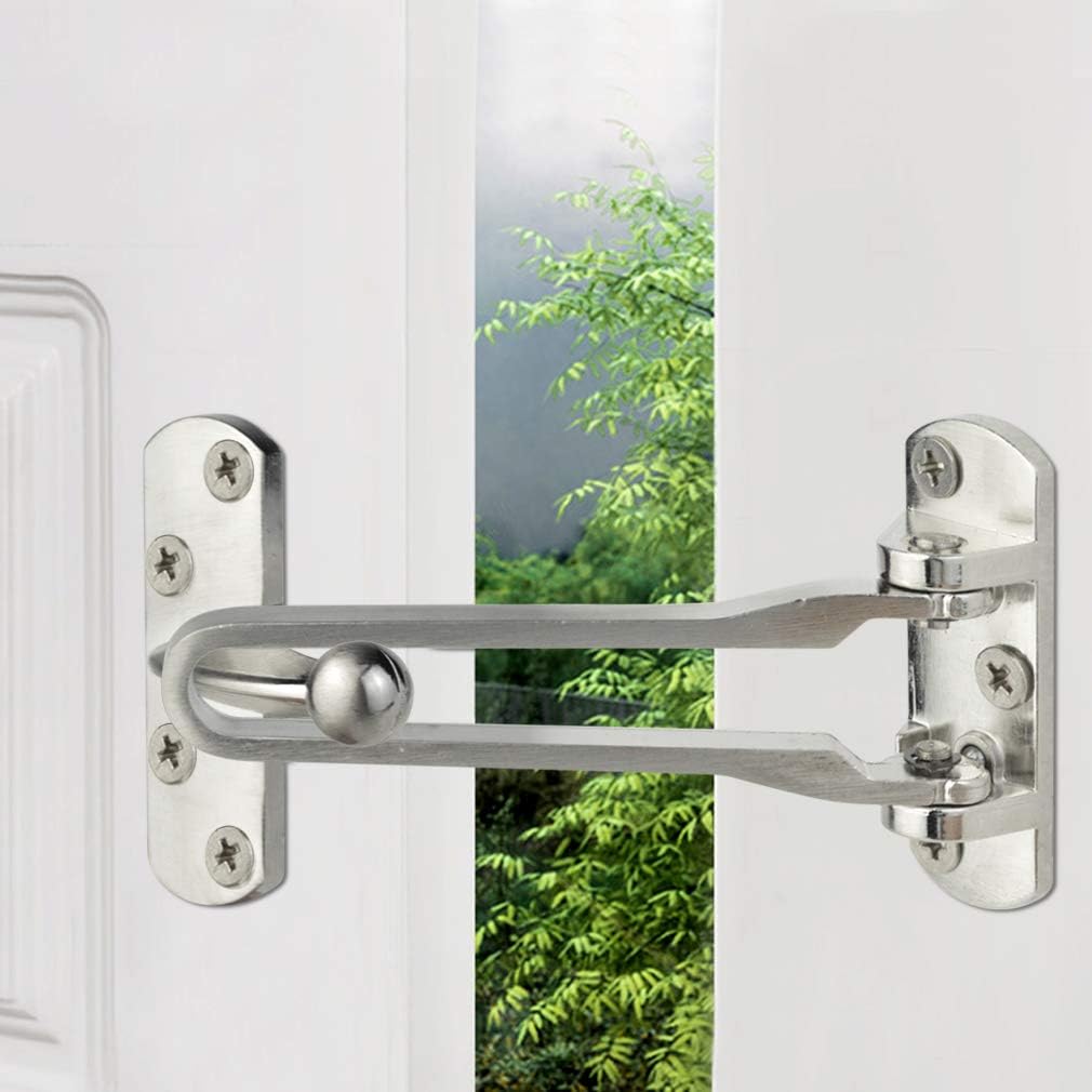 Home Security Door Lock, 2 Pack Latch Guard Clasp Front Door Locks for Kids, Home Reinforcement Lock for Swing-in Doors, Hotel Door Latches, Thicken Solid โ image 6
