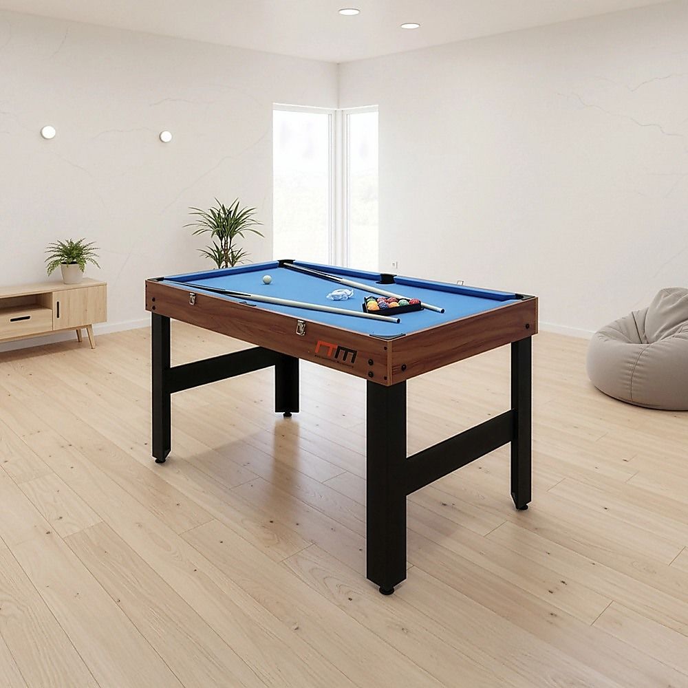 4FT 3-in-1 Games Foosball Soccer Hockey Pool Table โ image 3