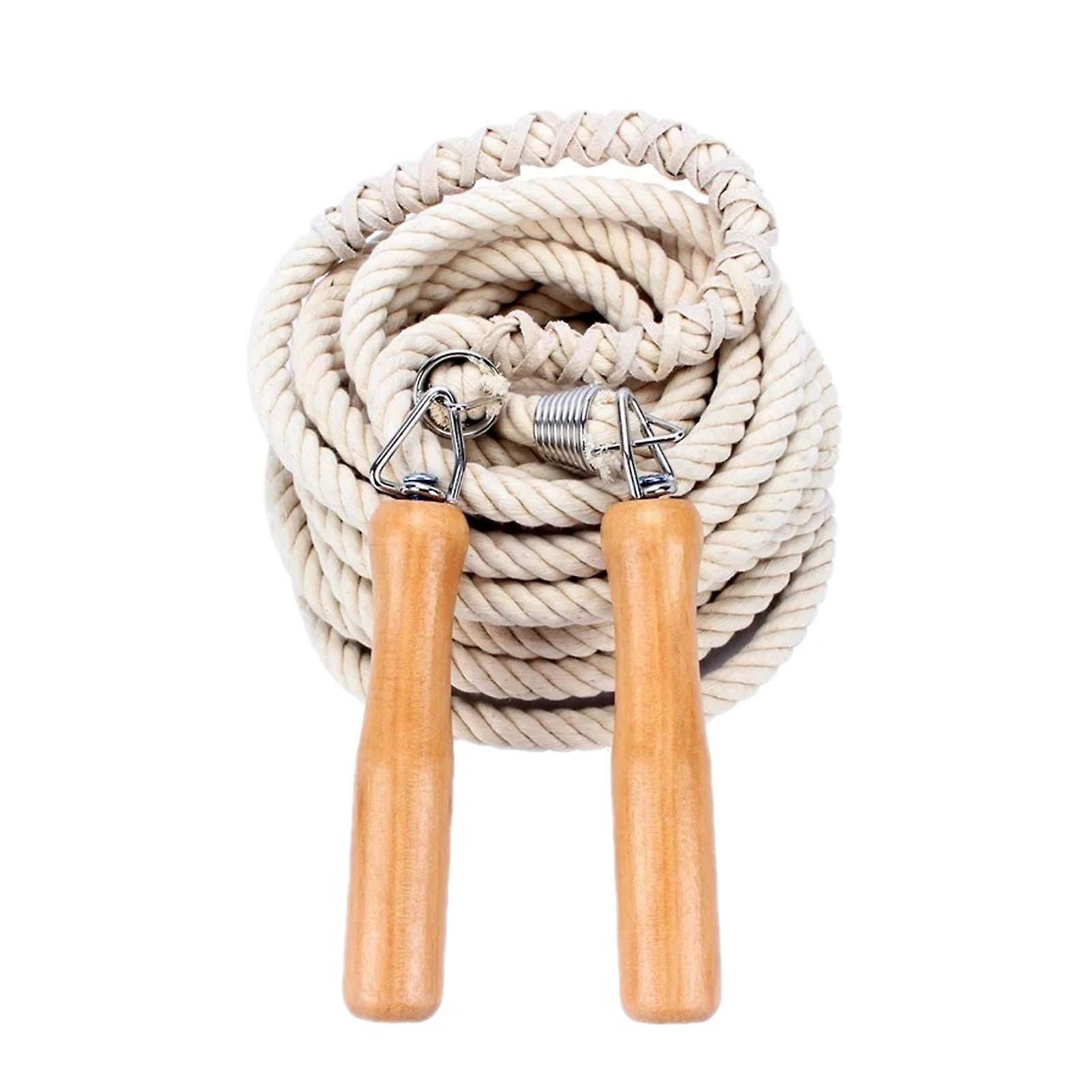 Wooden Handle Long Jump Rope, Adjustable Cotton Twine Skipping Rope for Team Games, School Sports, Playground Activities & Fitness - 10m โ image 2