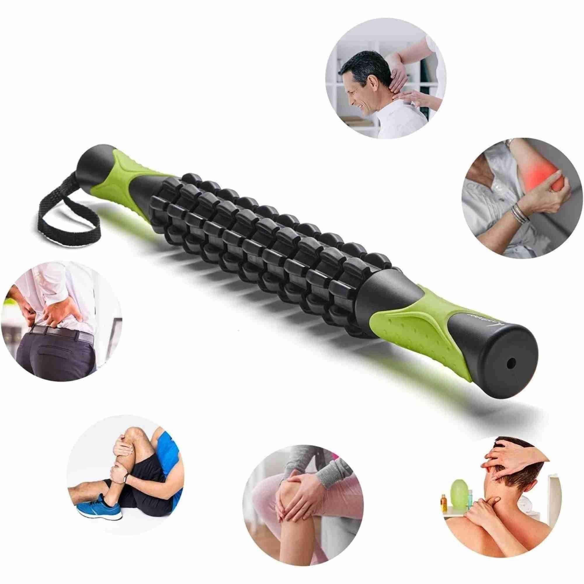 Muscle Massage Roller Stick Deep Tissue Fascia Bar support Fitness Training Gym - Yellow — image 6