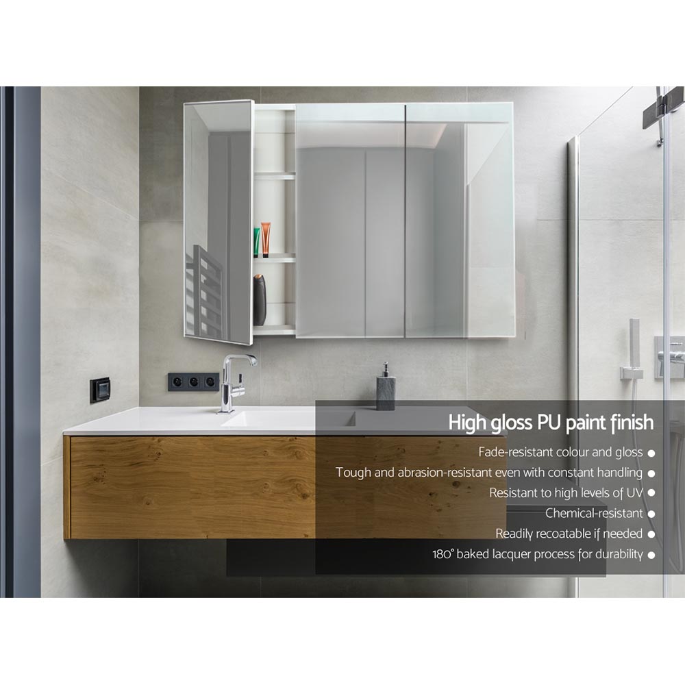 Cefito Bathroom Vanity Mirror with Storage Cabinet - White โ image 4