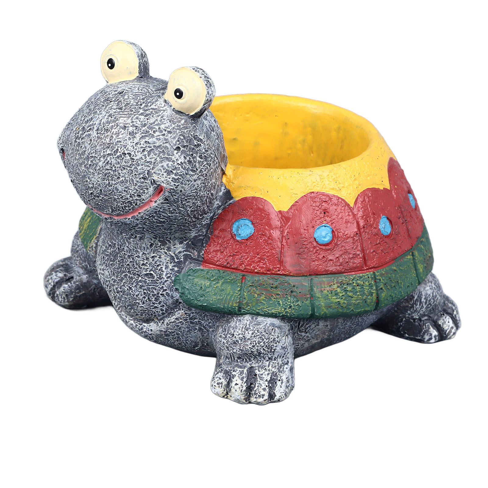 Succulent Planter Tortoise Shape Drainage Holes Stable Base Durable Resin Flower Pot for Cactus Plant Micro Landscape — image 4