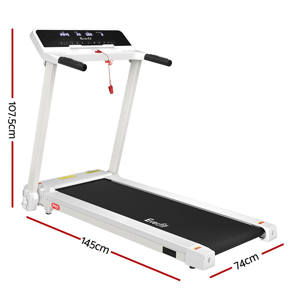 Everfit Treadmill Electric Home Gym Fitness Exercise Knob Foldable 420mm White โ image 2