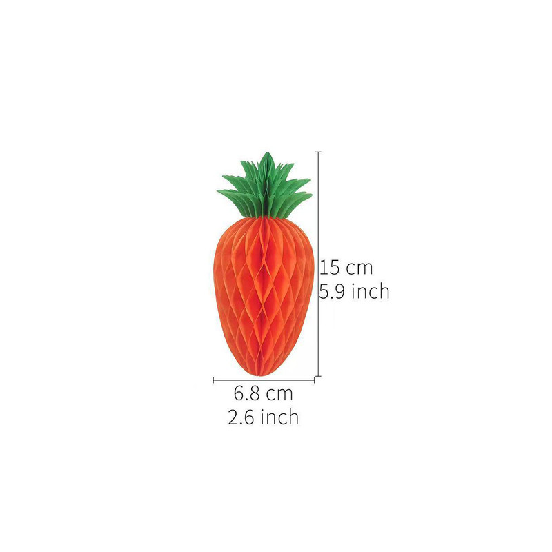Easter Carrot Honeycomb Decorations – 10-Piece Set of 15cm Paper Carrots, Hanging Ornaments for Party and Home Decoration — image 4