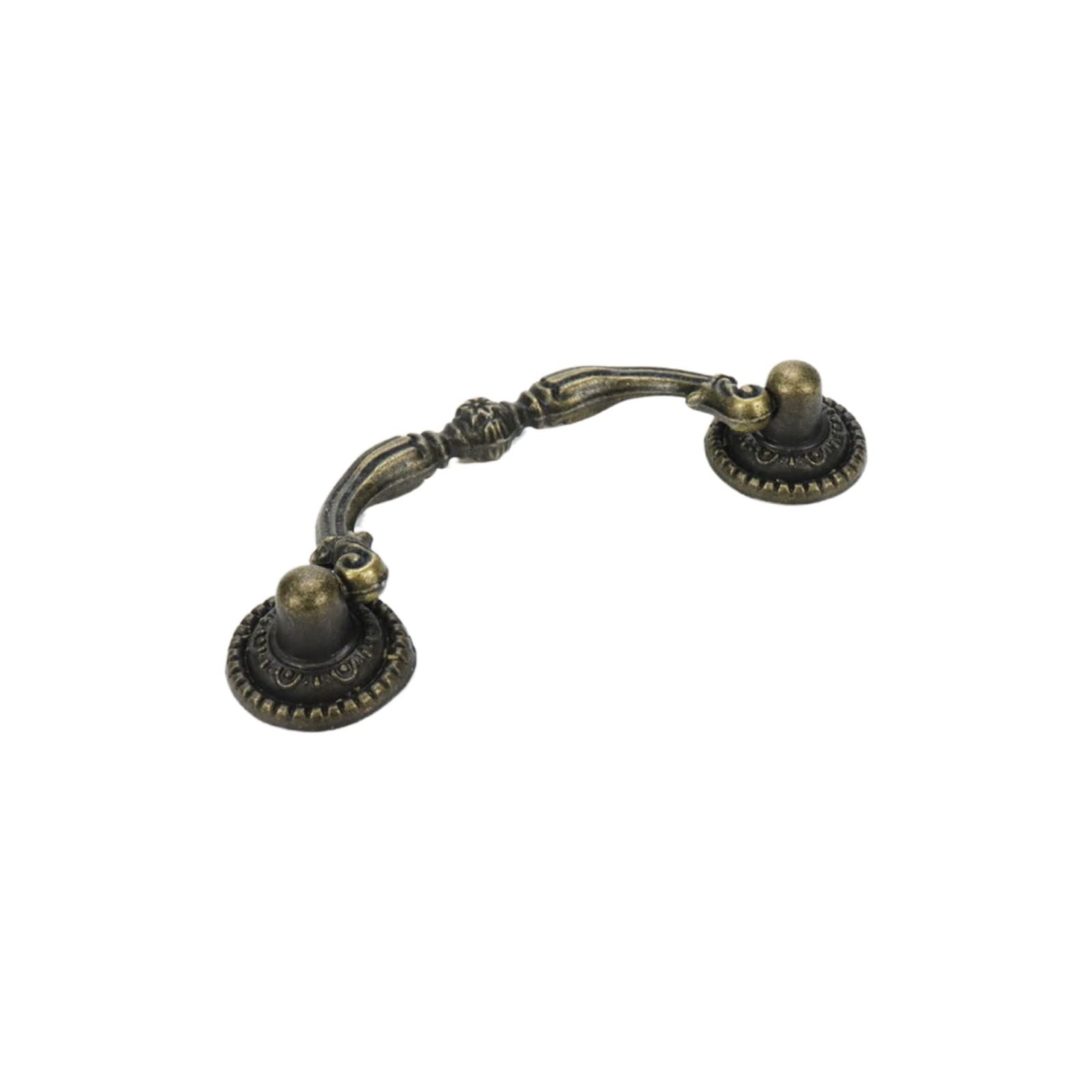 Vintage Drop-Down Bail Pull Handles Hole Center Antique Bronze Down Bail Cabinet Pulls with Mounting Screws โ image 3
