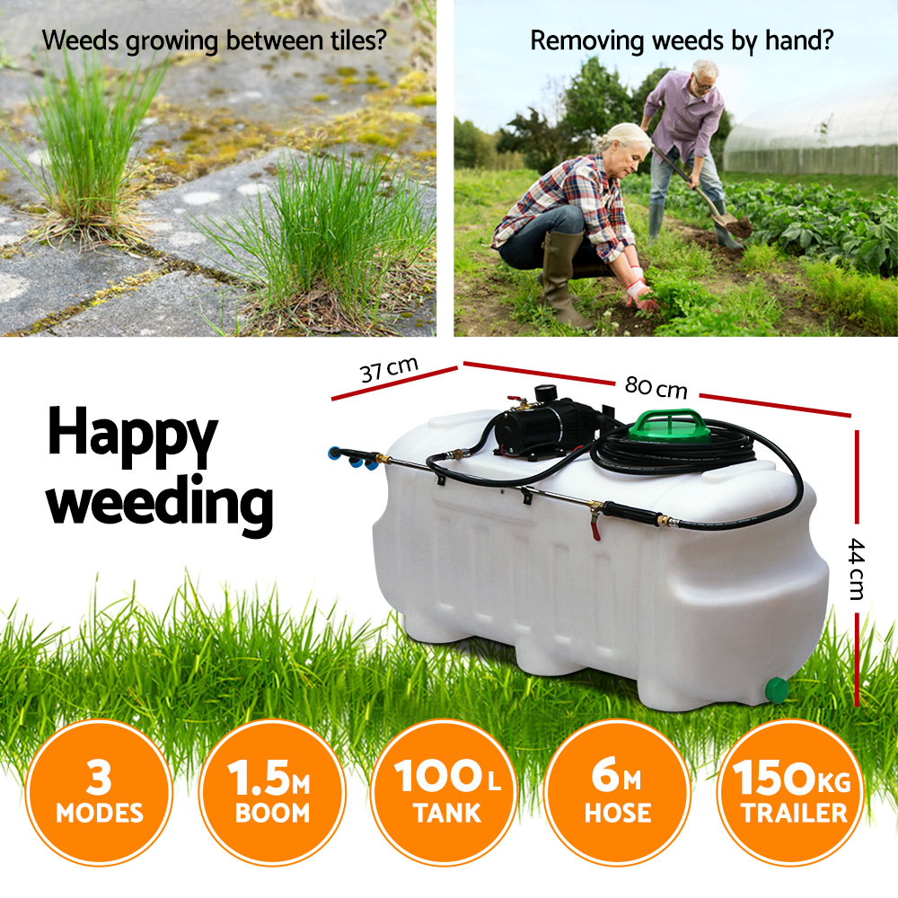 Giantz Weed Sprayer 100L Trailer 1.5M Boom Garden Spray โ image 5