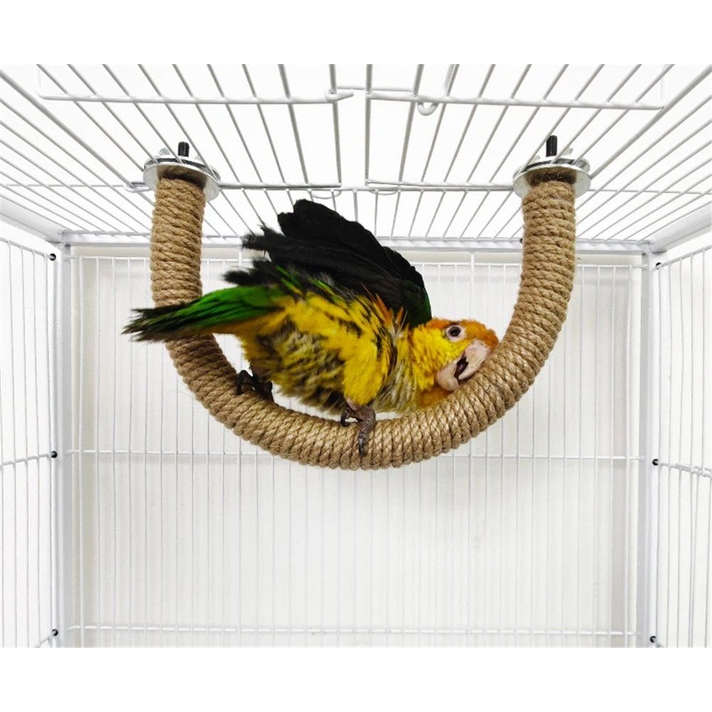 Parrots Grinding Scratchers Perch Cage Mount Bird Stand Cage Toy Rod Swing Rack Toy Grinding Perch Supplies Bird Rope Perches โ image 2