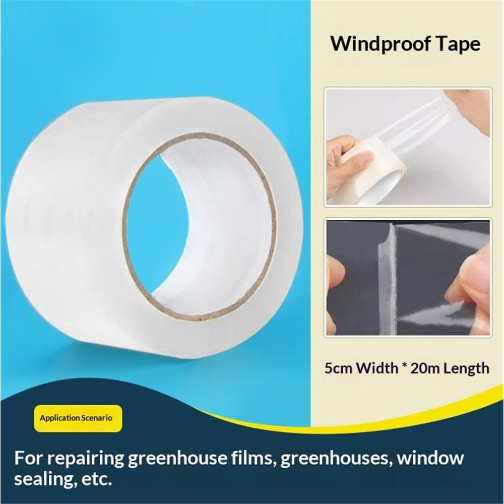 Transparent Window Weather Sealing Tape 2 Inch x 66 FT Weather Stripping Residue-Free Clear Window Insulation Tape for Doors Windows and Shower Glass Gaps (2 — image 2