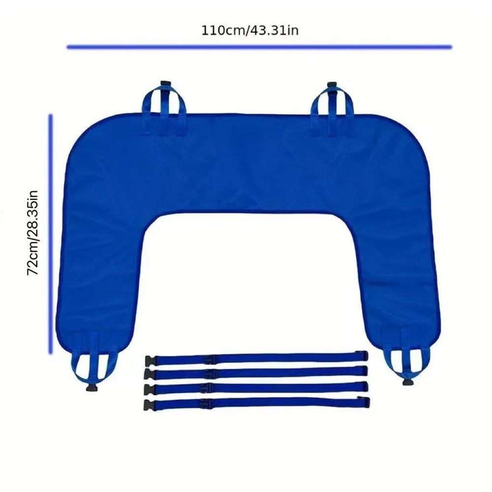 U-Shaped Positioning Sheet - Transfer Sheet for Turning and Repositioning, Multipurpose Bed Pad with Reinforced Handles, Turning Device for Elderly, Bed โ image 2