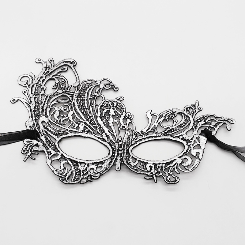 Venetian Masquerade Mask for Women Elegant Lace Halloween Mardi Gras Party Gold Silver Black โ image 6