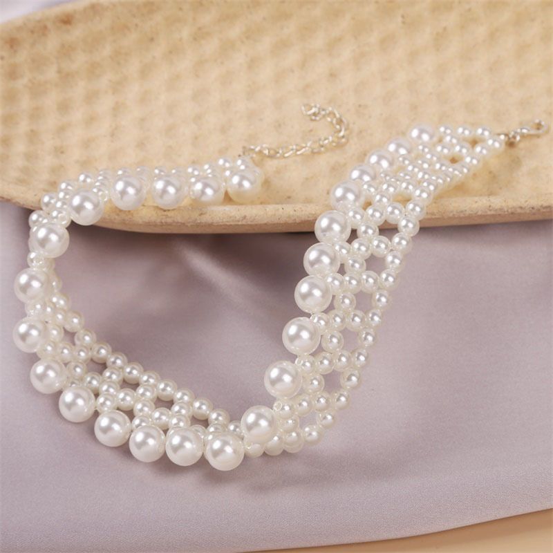 Simple Design Pearl Choker with Shell Pendant Summer Vacation Party Handwoven pearls Neckchain jewelry โ image 2