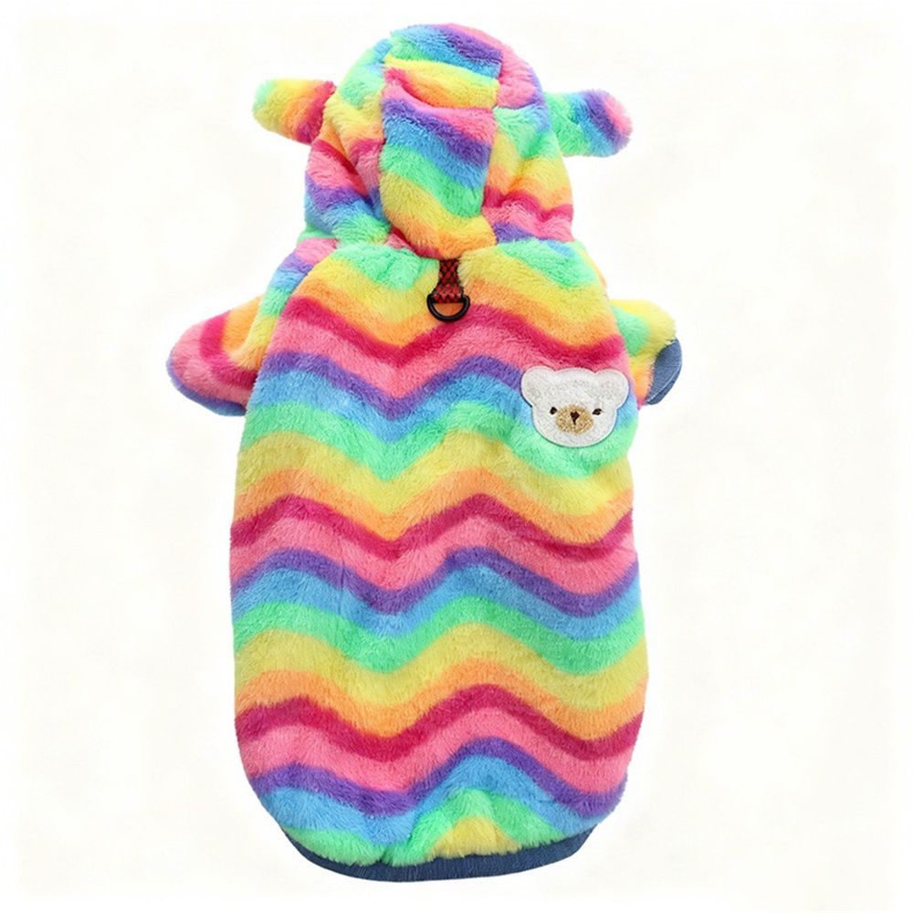 Dog Hoodie for Small to Large Dogs, Cats, Tie-dye Blue Pink Yellow Spiral Rainbow Spring Autumn Puppy Outfits Dog Cats Clothing - M — image 4