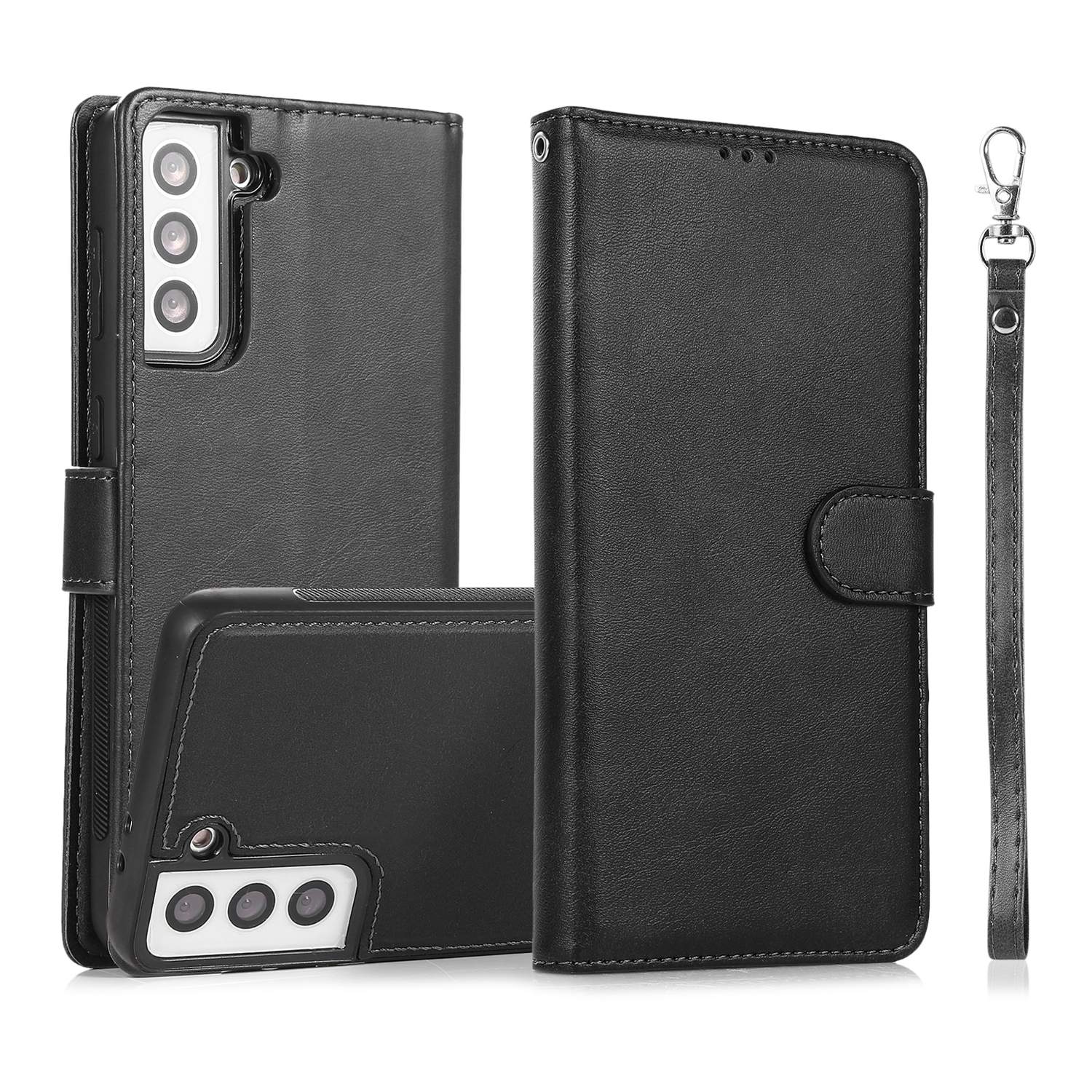 Samsung S22 Wallet Case Magnet Black