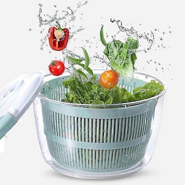 Manual Salad Spinner with Lid Lock and Handle, Easy Use Kitchen Bowl โ image 5