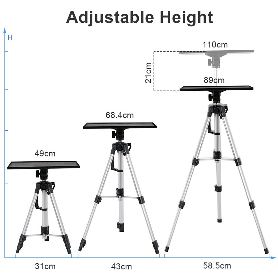 Universal Projector Tripod Laptop Floor Stand DJ Equipment Holder with Plate โ image 4