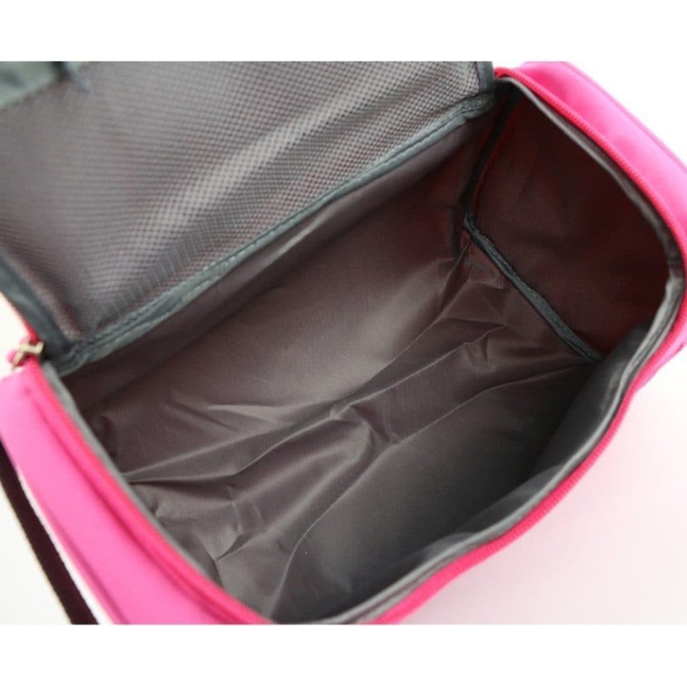 Waterproof makeup bag with 3 compartments and handle, hanging toiletry bag for men and women, dark blue — image 2