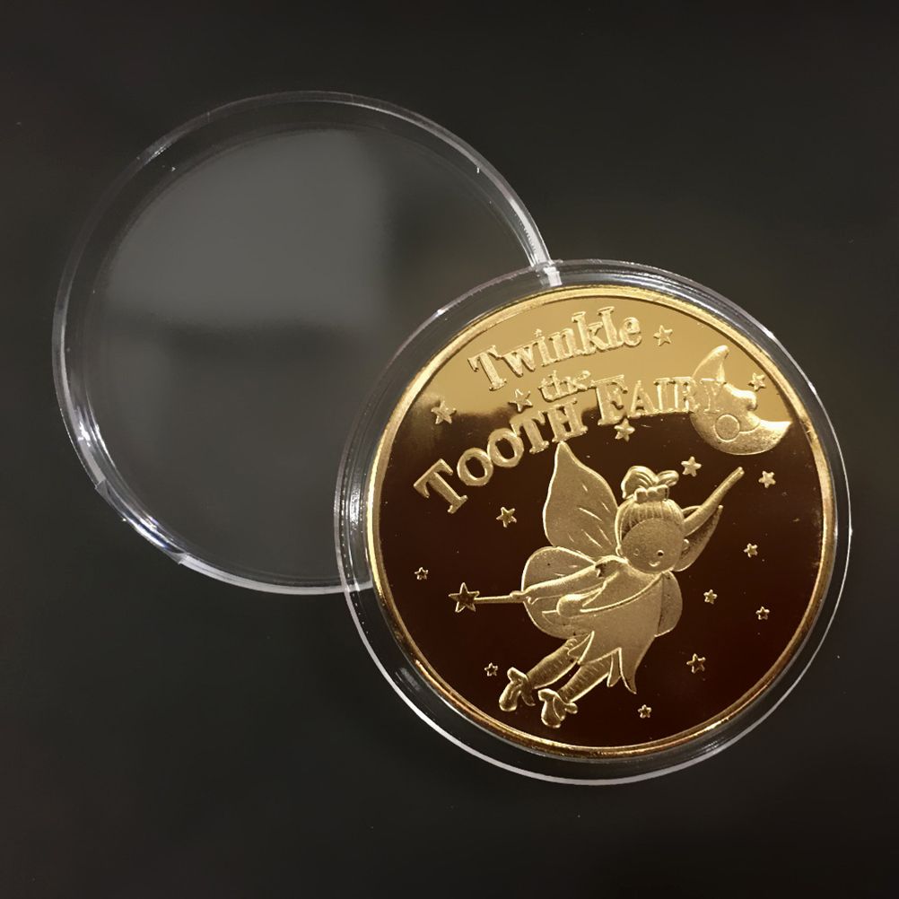 4Pcs Tooth Fairy Coin Golden Zinc Alloy Coin Reward Collection Coin Experience Coins for Lost Tooth Kids Party Decorations Supplies โ image 5