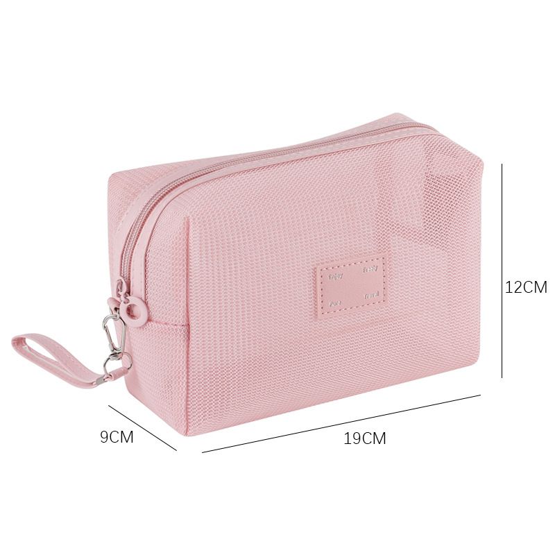Mesh Breathable Makeup Bag 5-Pack Set - Travel Toiletry Organizer Kit with Triangle Octagonal Square Pillow Double Layer Designs - Cosmetic Storage Pouches โ image 3