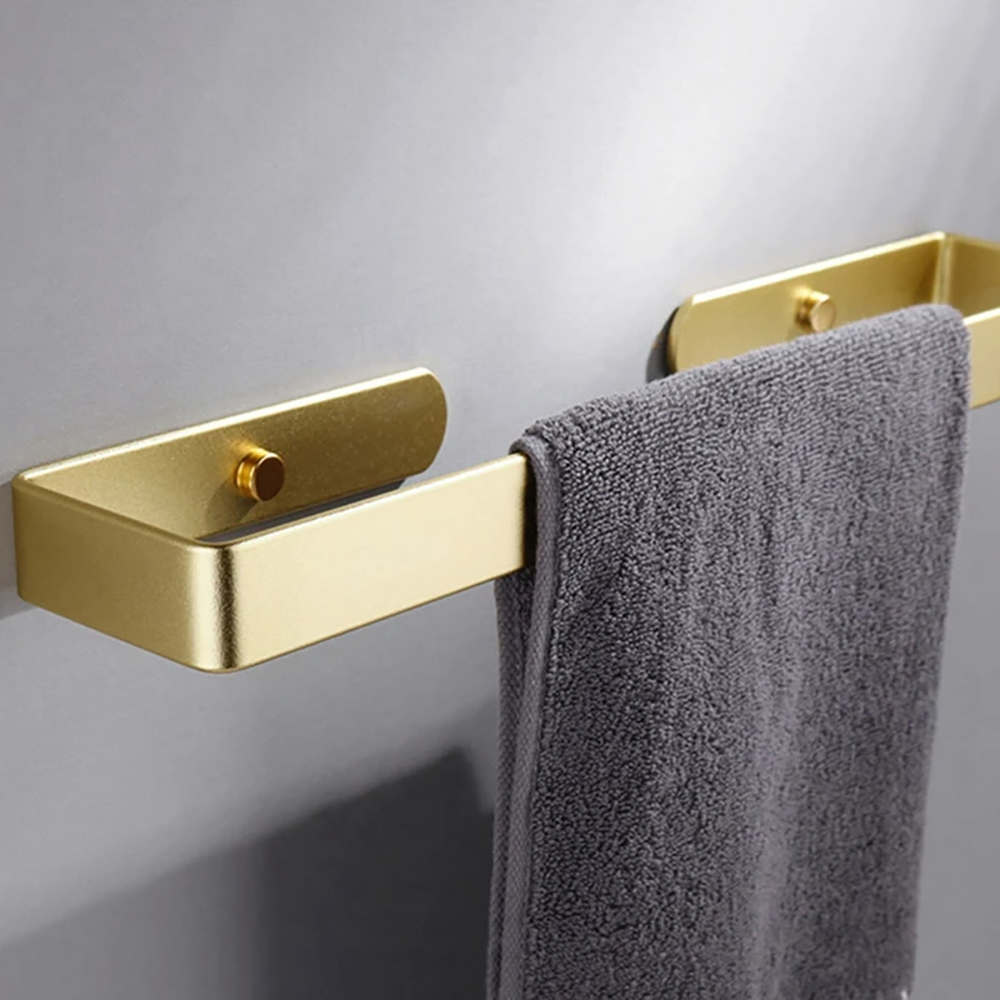 Gold Kitchen Bathroom Paper Holder Towel Holder Self Adhesive or Screw Mount 40cm — image 5