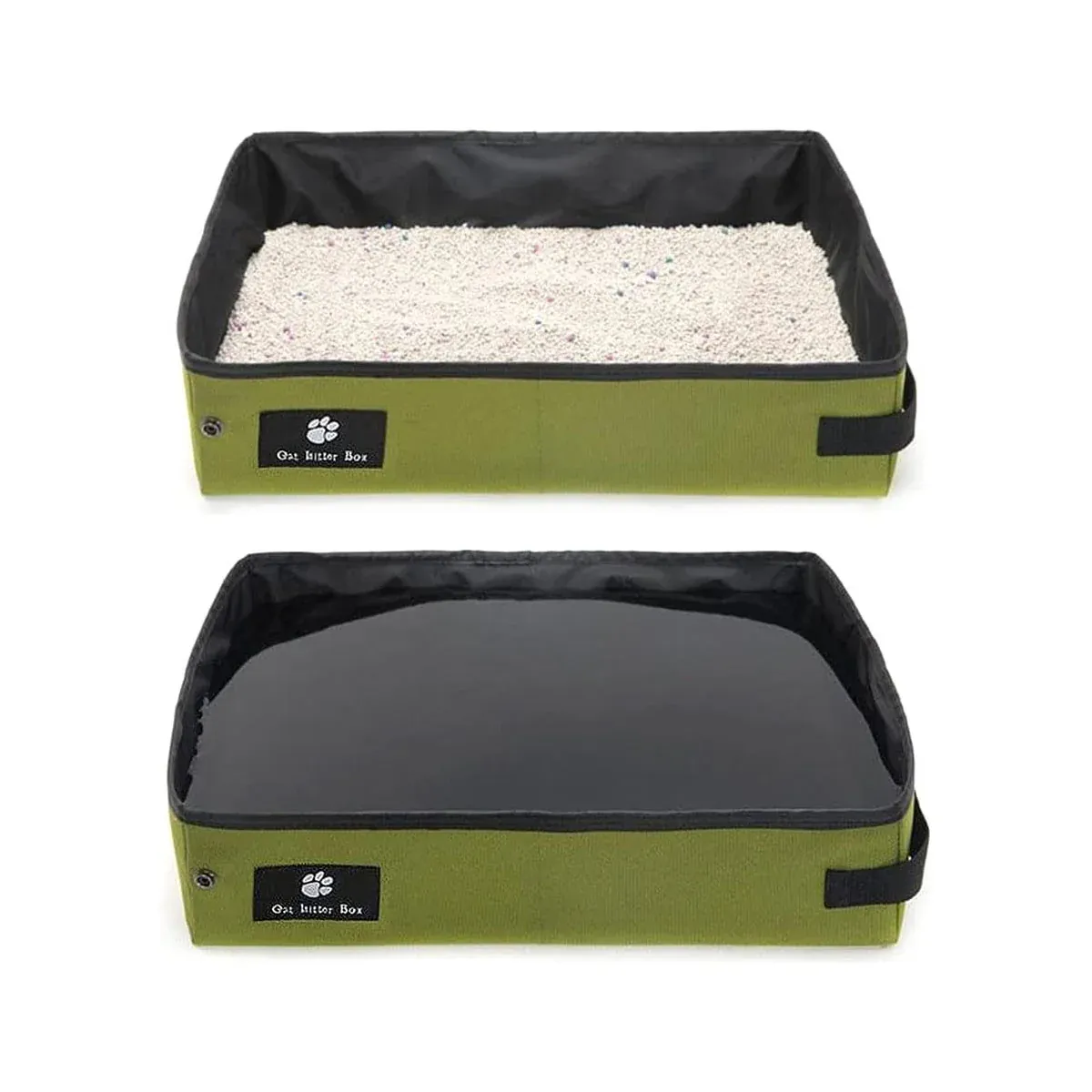Portable Cat Litter Box Foldable Green Travel Toilet for Car Outdoor Pet Use โ image 5