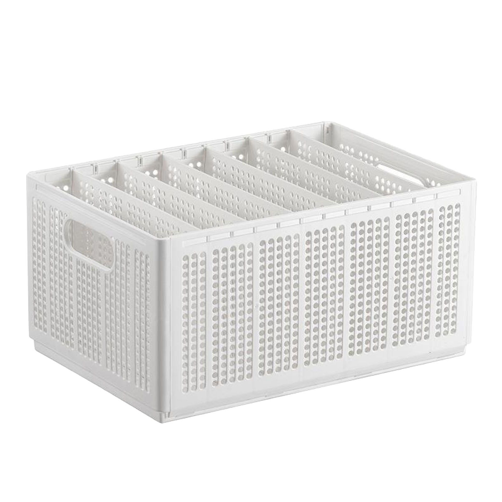 Closet Foldable Pants Storage Box Pure White Adjustable Dividers Rugged Divided Clothing Storage Boxes for Bedroom Wardrobe Large 7 Grids: 6 Baffles — image 4