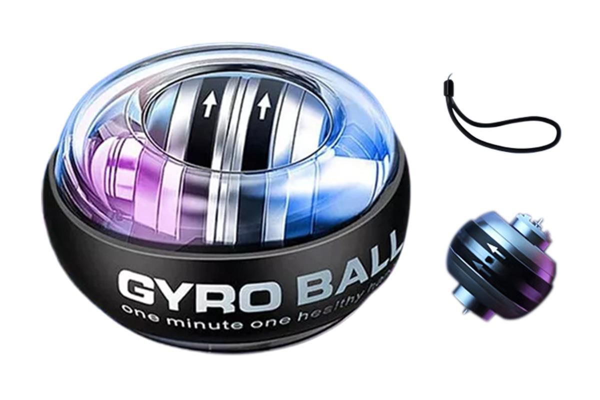 LED Wrist Ball Trainer Auto-Start Wrist Strengthener Gyroscopic Forearm Exerciser Gyro Ball for Strengthen Arms Muscles Wrist -Black — image 5