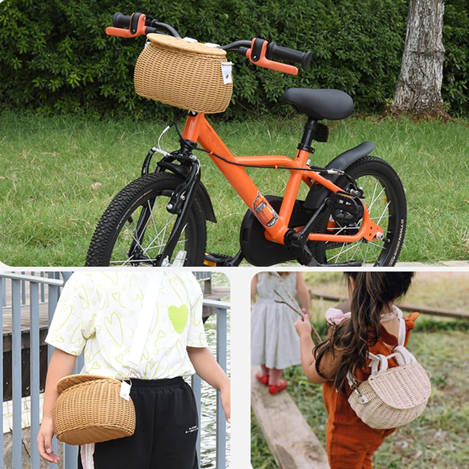 Removable Bicycle Handlebar Basket for Shopping and Daily Carrying, Lightweight Front Storage Basket for City Bikes — image 4