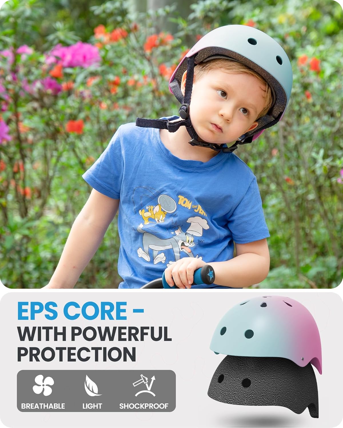OutdoorMaster Youth & Kids Bike Helmet - Adjustable Multi-Sports Skateboard Helmet with Removable Liners for Balance Bike, Toddler Scooter, One Wheel โ image 5
