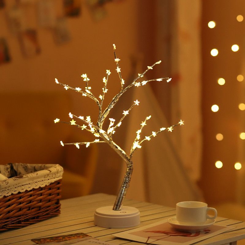 Pearl Night Light Tree, LED Decorative Lamp, Bedroom Decoration, Couple Bedroom, Entryway Decoration, Bedside Lamp, Christmas Decoration, Halloween Decoration