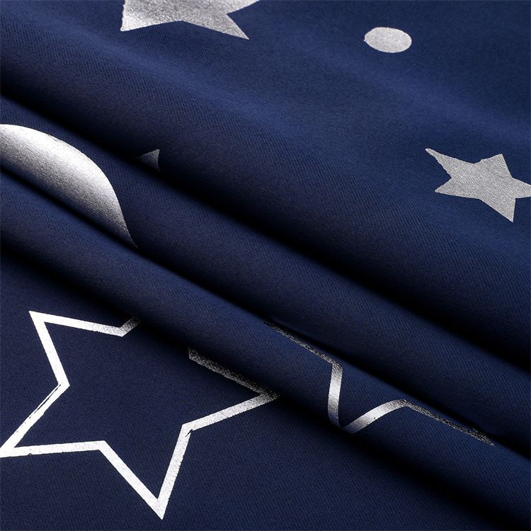 Navy Blue Star Blackout Curtains for Boys Nursery Panel Sets, Space Theme Kids Curtains Room Darkening Noise Cancelling Window — image 5