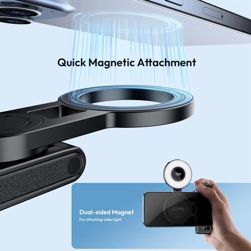 Ulanzi JJ03 Magnetic Phone Tripod Wireless Phone Grip Selfie Stick Desktop Tripod with Remote Control Photography Livestreaming — image 3