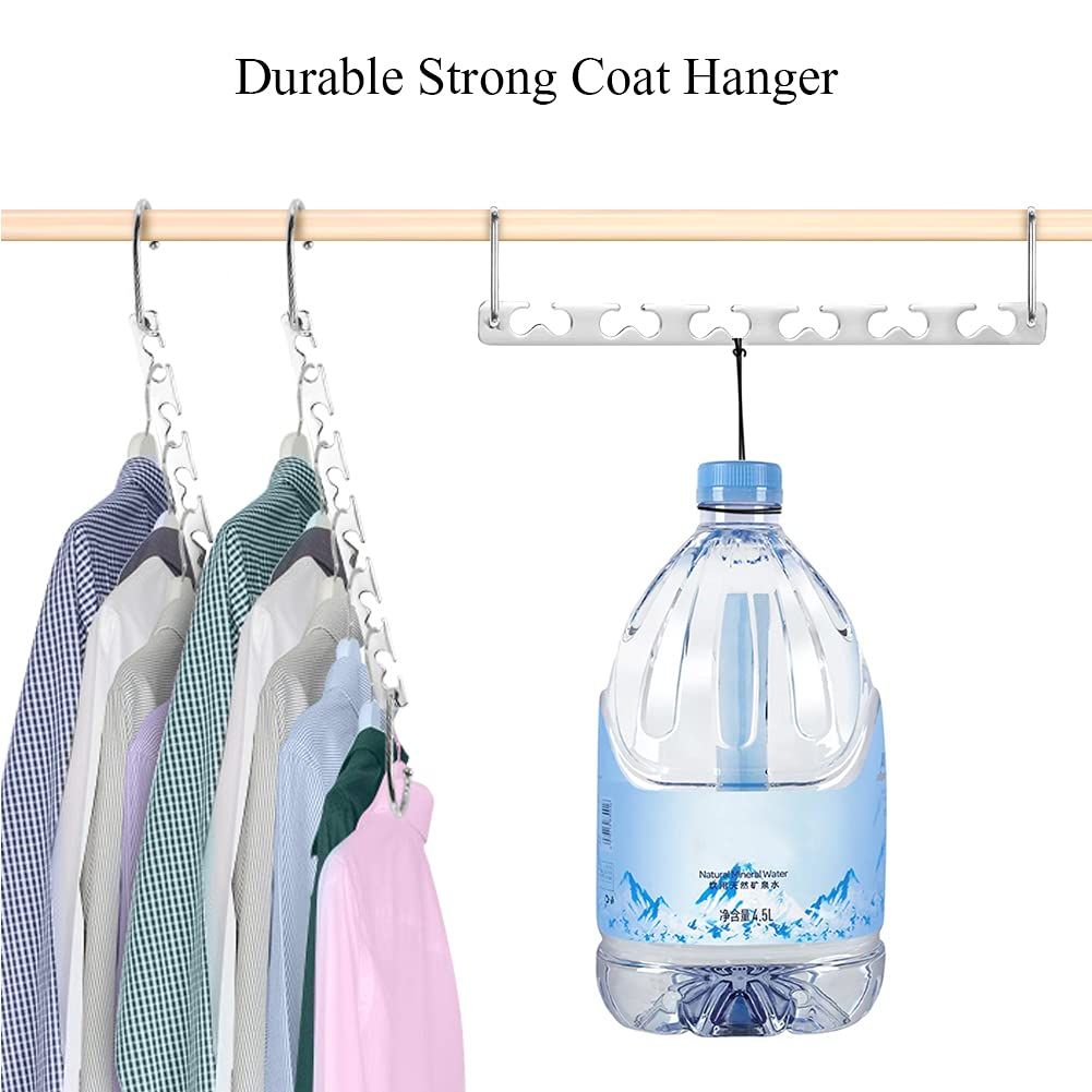 6pcs Magic Clothing Sturdy Metal Hangers Wardrobe Closet Organizer Space Saving Hanger Pack of 6 Cascading Hangers — image 4