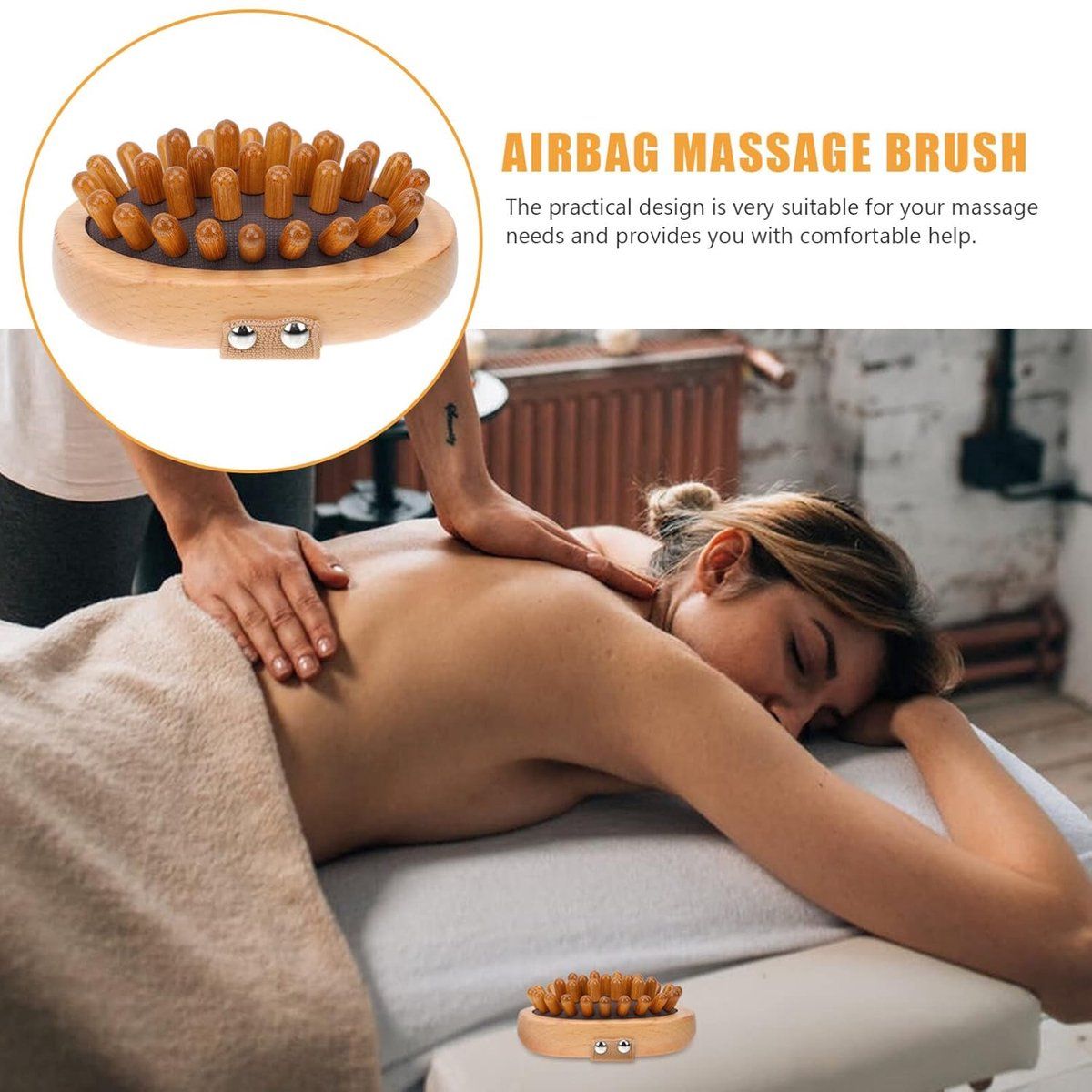 2 Pieces, Cellulite Massage Brush, Wooden Body Roller for Neck and Legs, Reduces Cellulite and Improves Skin Texture, Skin Brush — image 4